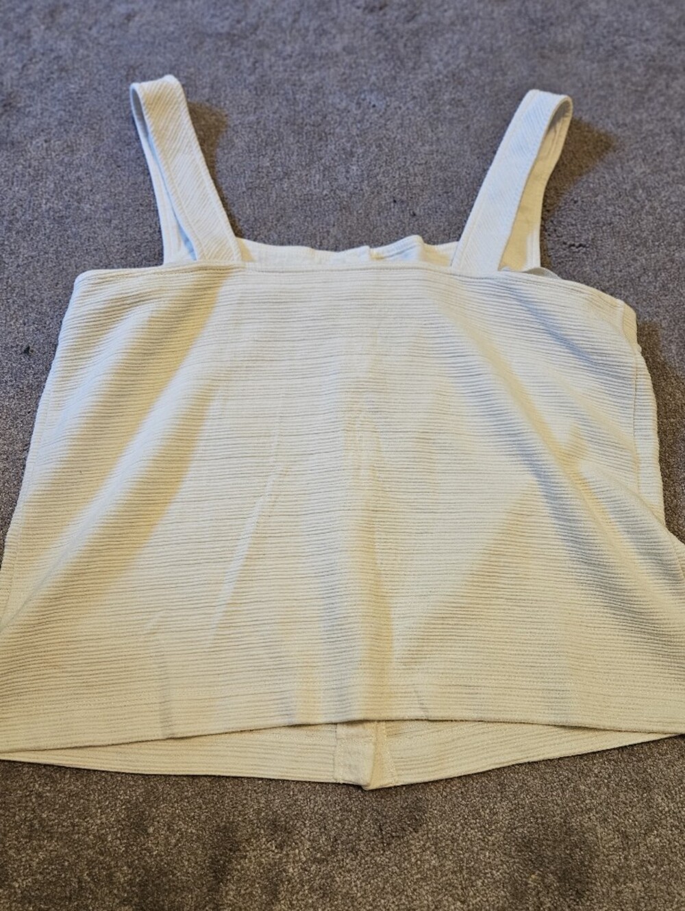 J. Crew Cream Ribbed Cropped Tank - Picture 4 of 4